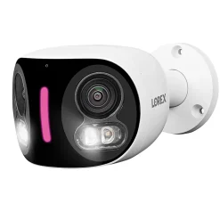 Lorex Wi-Fi 4K Dual-Lens Smart Security Camera With Smart Security Lighting, White