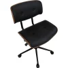 LumiSource Lombardi Office Chair, Black/Chrome