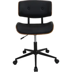 LumiSource Lombardi Office Chair, Black/Chrome