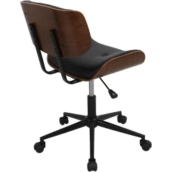 LumiSource Lombardi Office Chair, Black/Chrome