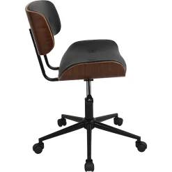 LumiSource Lombardi Office Chair, Black/Chrome