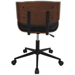 LumiSource Lombardi Office Chair, Black/Chrome