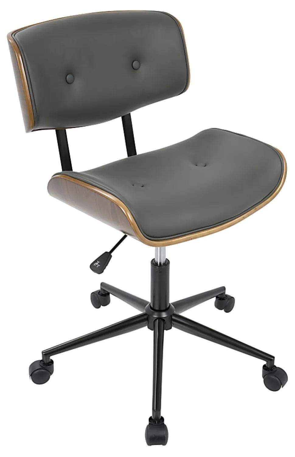 LumiSource Lombardi Office Chair, Walnut/Grey