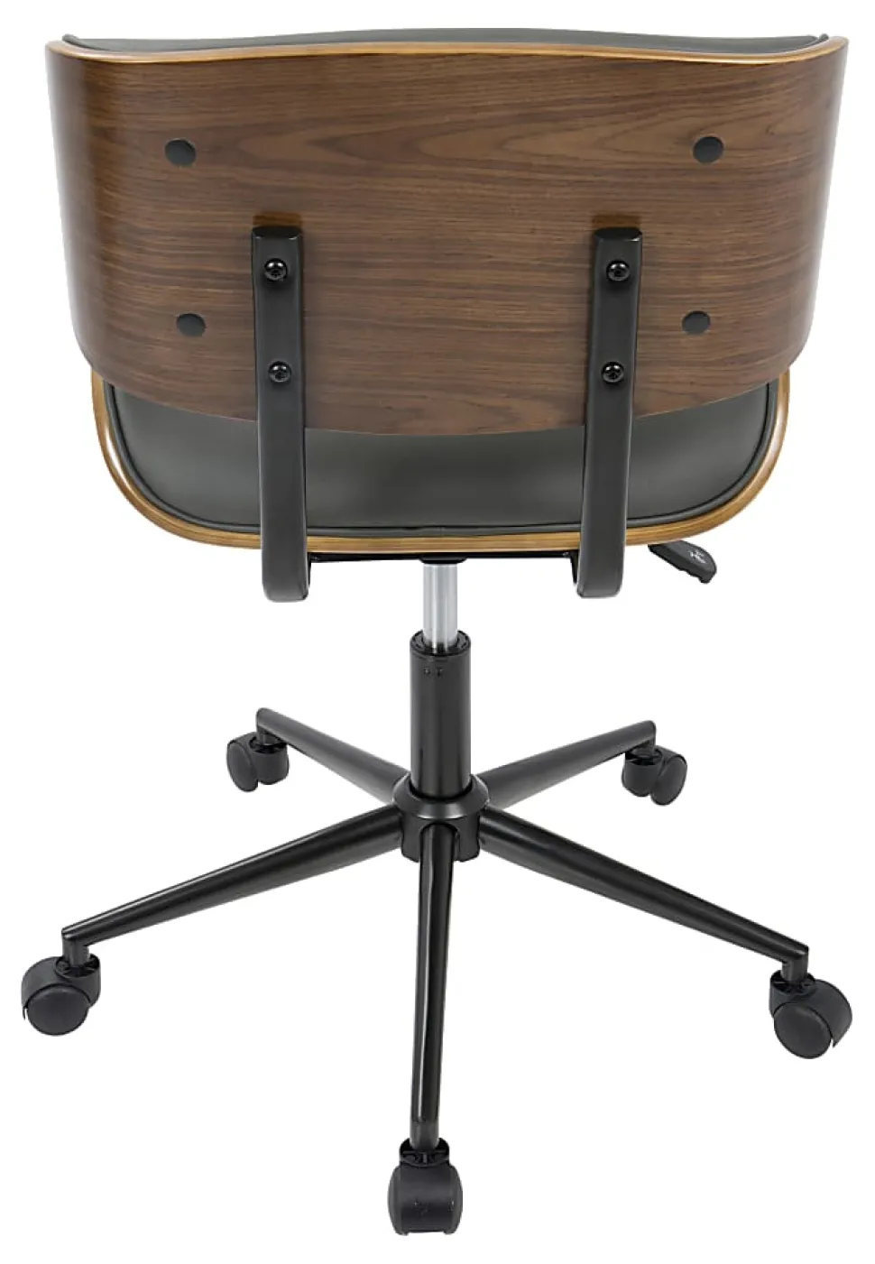 LumiSource Lombardi Office Chair, Walnut/Grey