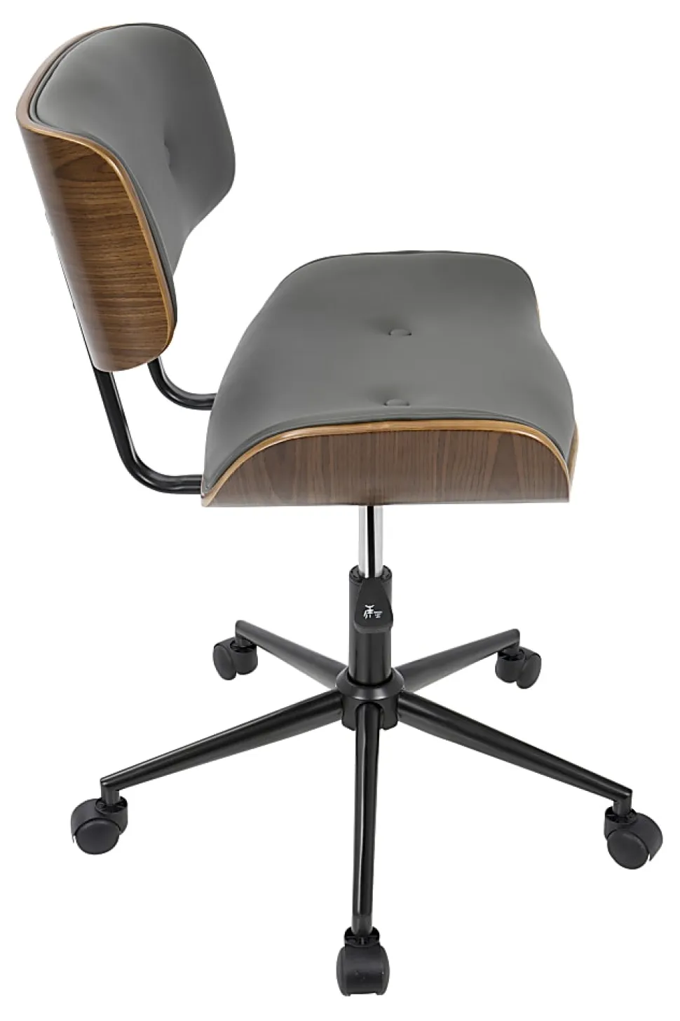 LumiSource Lombardi Office Chair, Walnut/Grey