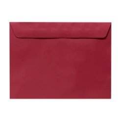 LUX Booklet 9" x 12" Envelopes, Gummed Seal, Garnet Red, Pack Of 500