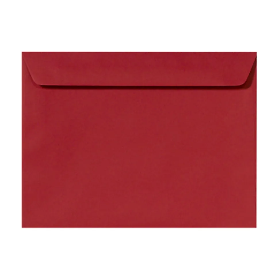 LUX Booklet 9" x 12" Envelopes, Gummed Seal, Ruby Red, Pack Of 1,000