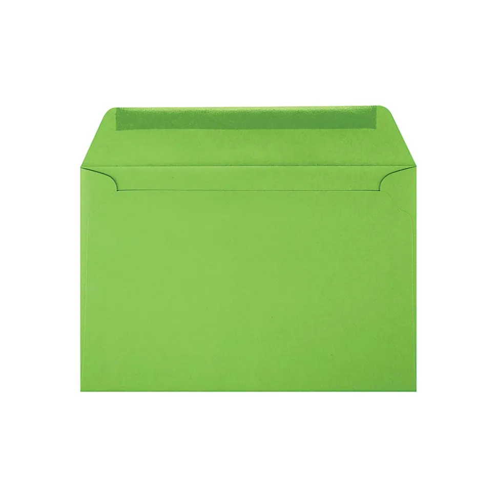 LUX Booklet 6" x 9" Envelopes, Peel & Press Closure, Limelight, Pack Of 250