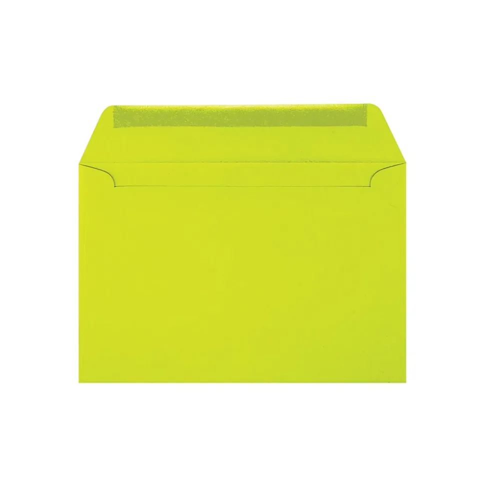 LUX Booklet 6" x 9" Envelopes, Peel & Press Closure, Wasabi, Pack Of 250
