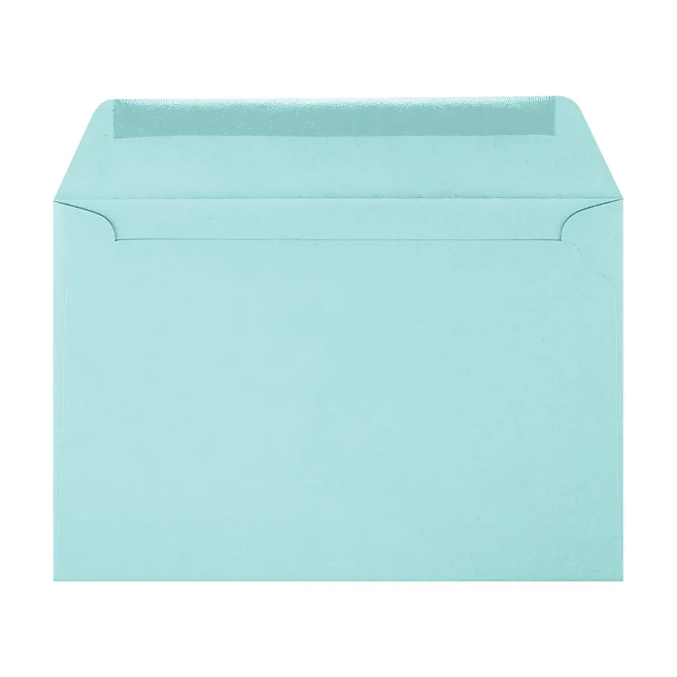 LUX Booklet 6" x 9" Envelopes, Peel & Press Closure, Seafoam, Pack Of 1,000