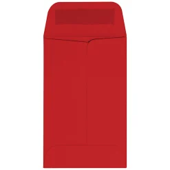 LUX Coin Envelopes, #1, Gummed Seal, Ruby Red, Pack Of 250