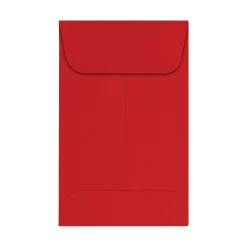 LUX Coin Envelopes, #1, Gummed Seal, Ruby Red, Pack Of 1,000