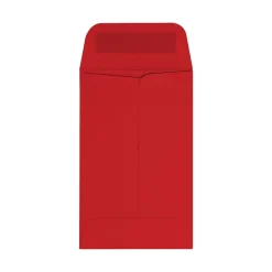 LUX Coin Envelopes, #1, Gummed Seal, Ruby Red, Pack Of 1,000