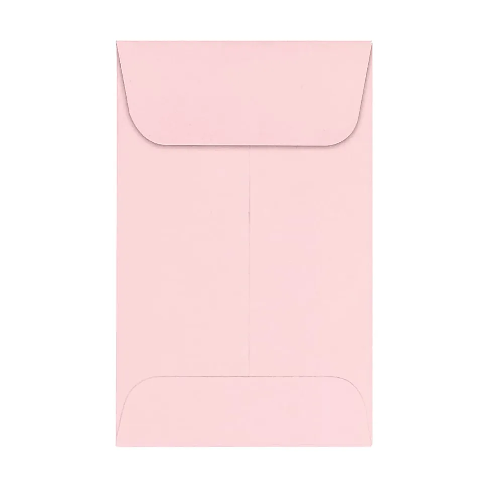 LUX Coin Envelopes, #1, Gummed Seal, Candy Pink, Pack Of 1,000