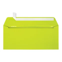 LUX #10 Envelopes, Full-Face Window, Peel & Press Closure, Wasabi, Pack Of 1,000