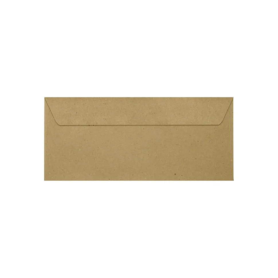 LUX #10 Envelopes, Full-Face Window, Gummed Seal, Grocery Bag, Pack Of 50