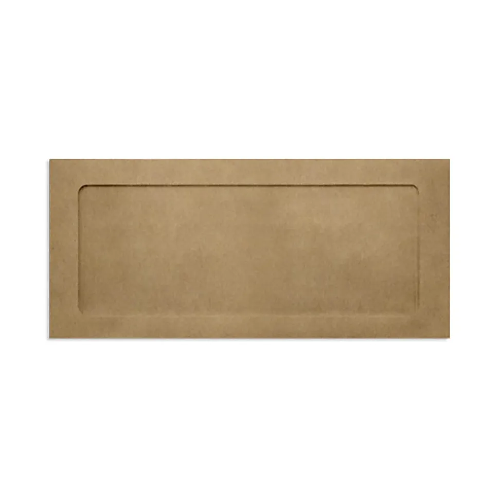 LUX #10 Envelopes, Full-Face Window, Gummed Seal, Grocery Bag, Pack Of 50