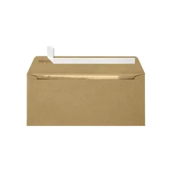 LUX #10 Envelopes, Full-Face Window, Gummed Seal, Grocery Bag, Pack Of 50