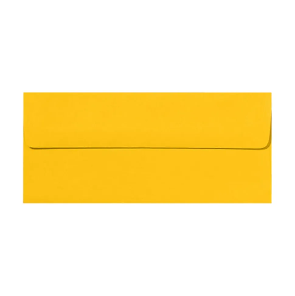 LUX #10 Envelopes, Peel & Press Closure, Sunflower Yellow, Pack Of 50