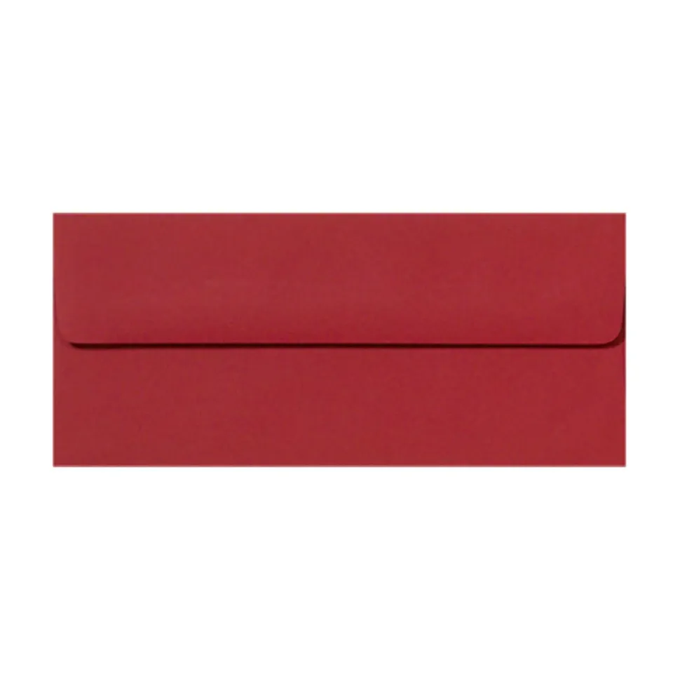 LUX #10 Envelopes, Peel & Press Closure, Ruby Red, Pack Of 50