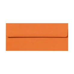 LUX #10 Envelopes, Peel & Press Closure, Mandarin Orange, Pack Of 50