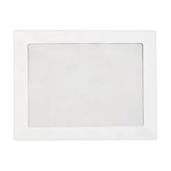 LUX #93 Full-Face Window Envelopes, Middle Window, Self-Adhesive, Bright White, Pack Of 50
