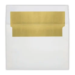 LUX Invitation Envelopes, A8, Peel & Press Closure, Gold/White, Pack Of 250