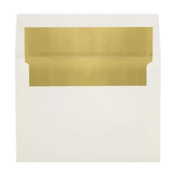 LUX Invitation Envelopes, A6, Peel & Press Closure, Gold/Natural, Pack Of 500