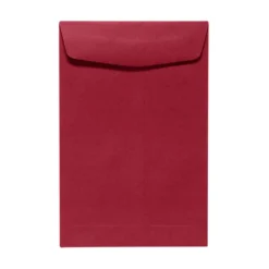 LUX #6 1/2 Open-End Envelopes, Peel & Press Closure, Garnet Red, Pack Of 500