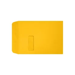 LUX #9 1/2 Open-End Window Envelopes, Top Left Window, Self-Adhesive, Sunflower, Pack Of 500