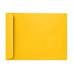 LUX Open-End 9" x 12" Envelopes, Peel & Press Closure, Sunflower Yellow, Pack Of 500