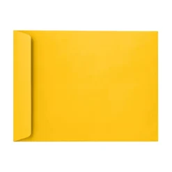 LUX Open-End 9" x 12" Envelopes, Peel & Press Closure, Sunflower Yellow, Pack Of 50