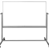 Luxor Double-Sided Magnetic Mobile Dry-Erase Whiteboard, 40" x 72", Aluminum Frame With Silver Finish