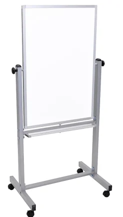 Luxor Double-Sided Magnetic Mobile Dry-Erase Whiteboard, 24