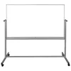 Luxor Double-Sided Mobile Magnetic Dry-Erase Whiteboard, 72" x 48", Aluminum Frame With Silver Finish