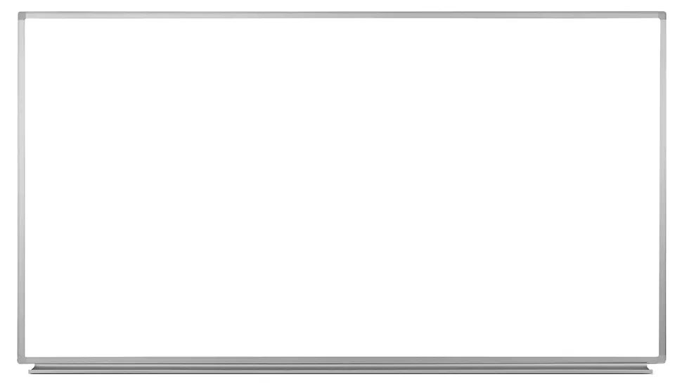 Luxor Magnetic Dry-Erase Whiteboard, 72" x 40", Aluminum Frame With Silver Finish