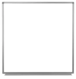 Luxor Magnetic Dry-Erase Whiteboard, 48" x 48", Aluminum Frame With Silver Finish