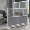 Luxor Modular Room Divider Wall System Starter Wall, 53" x 70", Gray
