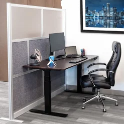 Luxor Modular Room Divider Wall System Add-On, 53" x 70", Gray