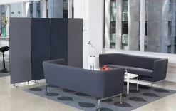 Luxor RECLAIM Acoustic Privacy Expansion Panel, 66"H x 24"W, Slate Gray