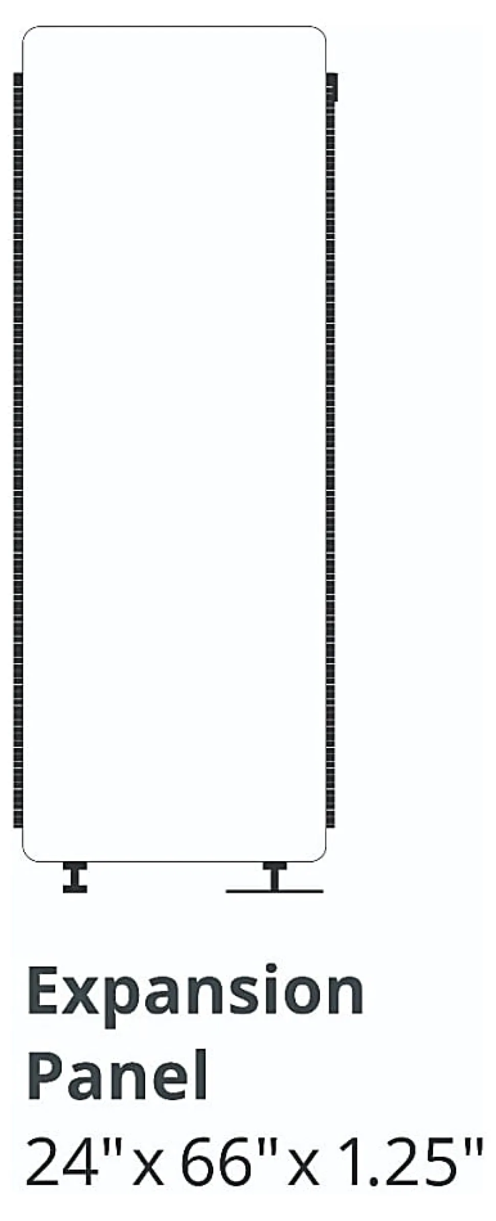 Luxor RECLAIM Acoustic Privacy Expansion Panel, 66"H x 24"W, Misty Gray