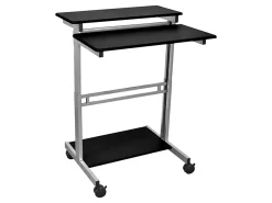 Luxor Standup Desk, 31-1/2"W, Black/Gray