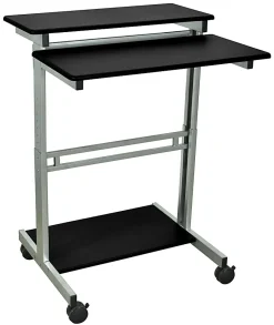 Luxor Standup Desk, 31-1/2"W, Black/Gray