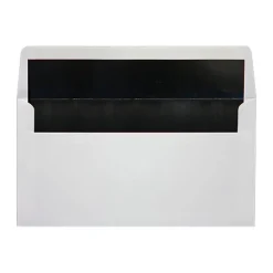 LUX Photo Greeting Foil-Lined Invitation Envelopes, A7, Peel & Stick Closure, White/Black, Pack Of 1,000
