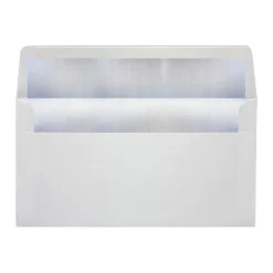 LUX Photo Greeting Foil-Lined Invitation Envelopes, A7, Peel & Stick Closure, White/Silver, Pack Of 500