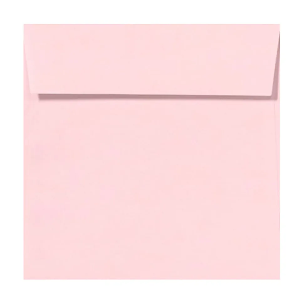 LUX Square Envelopes, 6 1/2" x 6 1/2", Peel & Press Closure, Candy Pink, Pack Of 250