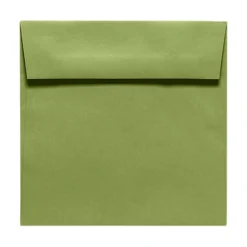 LUX Square Envelopes, 6 1/2" x 6 1/2", Peel & Press Closure, Avocado Green, Pack Of 1,000
