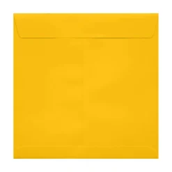 LUX Square Envelopes, 7 1/2" x 7 1/2", Peel & Press Closure, Sunflower Yellow, Pack Of 250