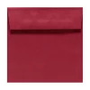 LUX Square Envelopes, 5 1/2" x 5 1/2", Peel & Press Closure, Garnet Red, Pack Of 1,000