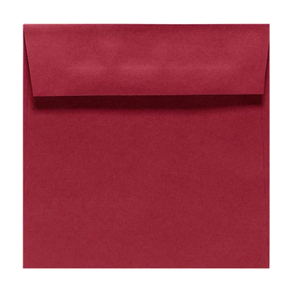 LUX Square Envelopes, 5 1/2" x 5 1/2", Peel & Press Closure, Garnet Red, Pack Of 1,000